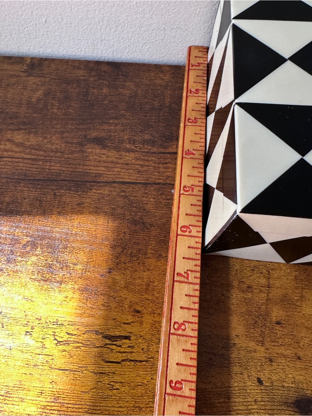Handicrafts Home Black White Triangle Decorative Storage Box Inlay keepsakes - Picture 9 of 10